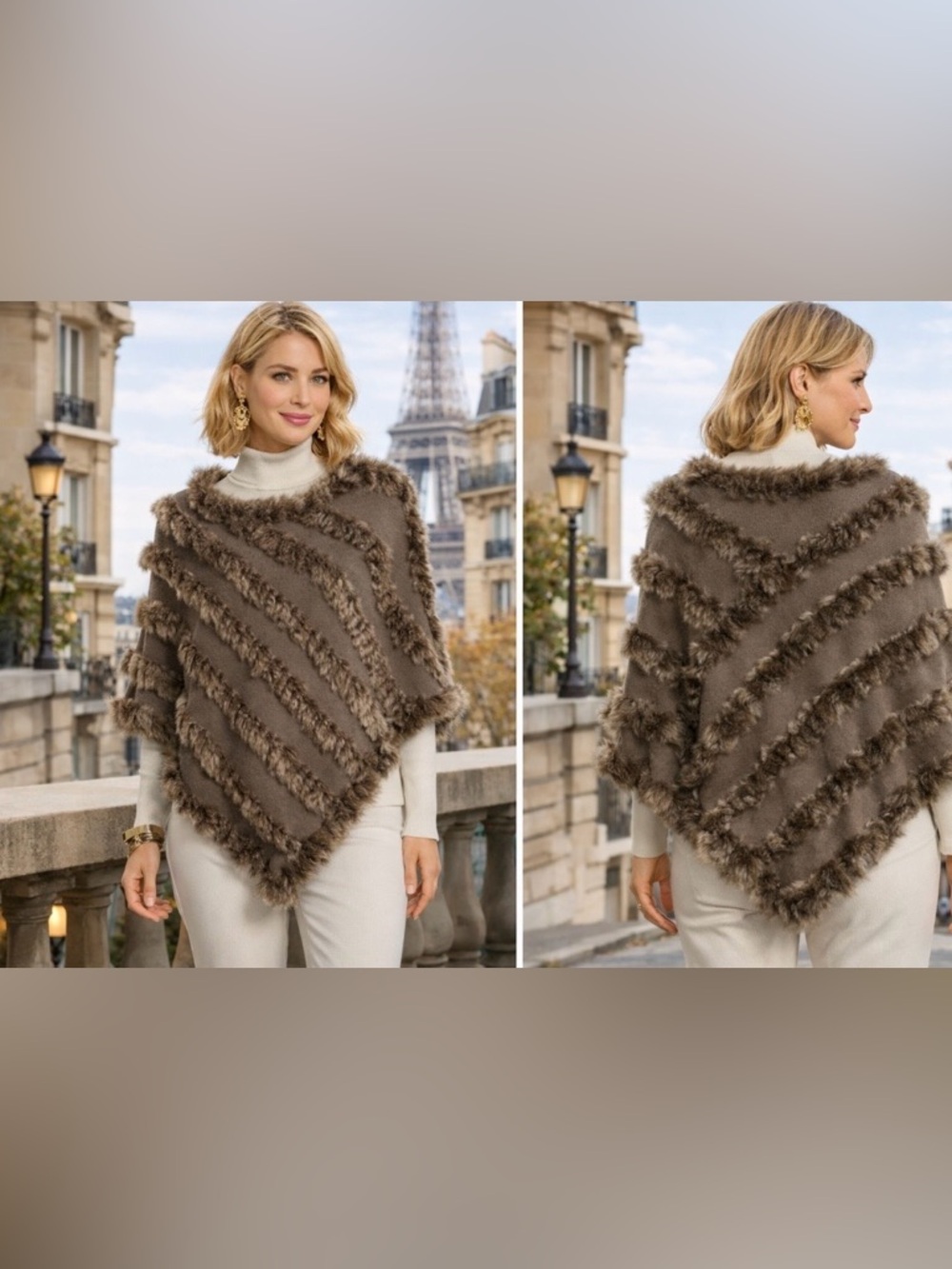 Chico’s Ivana Faux Fur Poncho